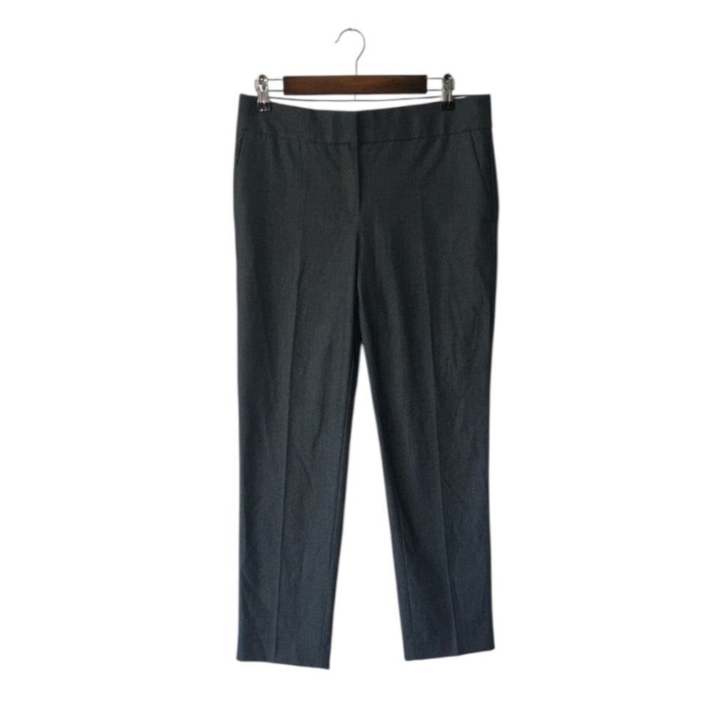 Loft Marisa Grey Trouser Pants Straight Leg Ankle Career Work Size 4